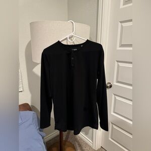Cuts Clothing Men’s Long Sleeve Black Henley